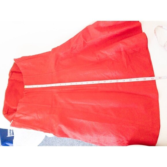 Vintage Gunne Sax Jessica McClintock Strapless Red Dress Rhinestone Sparkle - Picture 15 of 16